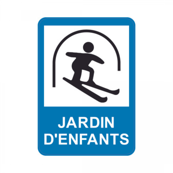 Panneau d'info rectangle Sticker 35x50cm "Jardin d'enfants" REC-STI200
